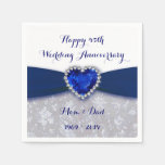 Sapphire 45th Wedding Anniversary Paper Napkins | Zazzle