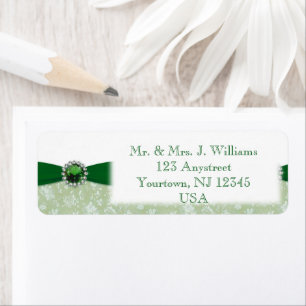 Damask 55th Wedding Anniversary Address Label