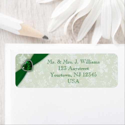 Damask 55th Wedding Anniversary Address Label