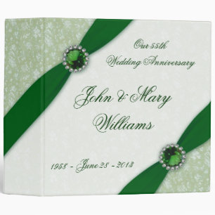 Damask 55th Wedding Anniversary Binder