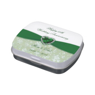 Damask 55th Wedding Anniversary Candy Tin