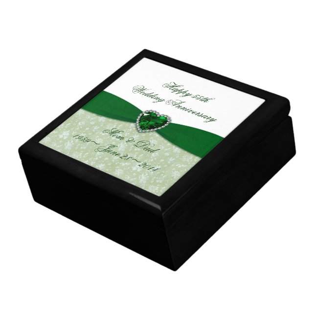 Damask 55th Wedding Anniversary Gift Box (Side)