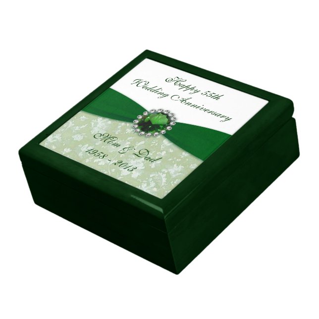 Damask 55th Wedding Anniversary Gift Box (Side)