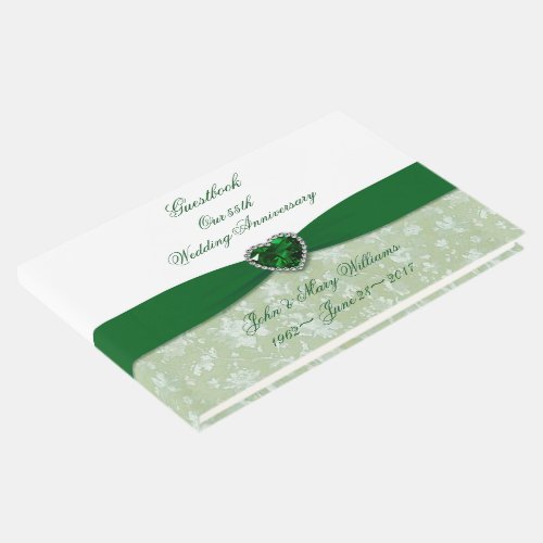 Damask 55th Wedding Anniversary Guestbook