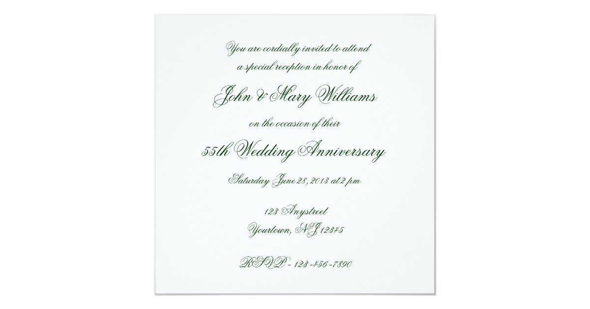 Damask 55th Wedding Anniversary Invitation | Zazzle