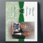 Damask 55th Wedding Anniversary Photo Plaque<br><div class="desc">A Digitalbcon Images Design featuring an emerald green color and damask design with a variety of custom images, shapes, patterns, styles and fonts in this one-of-a-kind "Emerald Wedding Anniversary" Photo Plaque. This elegant and attractive design comes complete with customizable text lettering to make this the ideal gift for the Anniversary...</div>