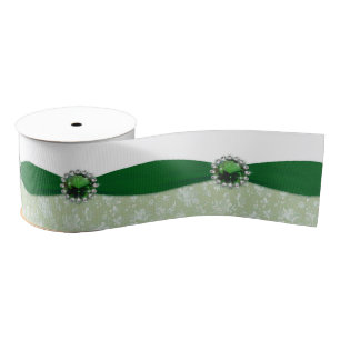 Damask 55th Wedding Anniversary Ribbon