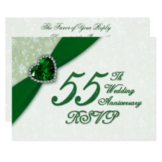 55th Wedding  Anniversary  Invitations Announcements Zazzle