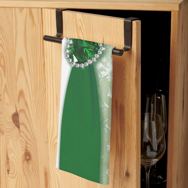 Damask 55th Wedding Anniversary Towel (Thirds Fold)