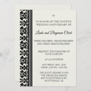 Damask 60th Anniversary Celebration Invitation