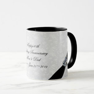 Damask 60th Wedding Anniversary Mug