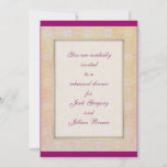 Damask Accents Rehearsal Dinner Invitation at Zazzle