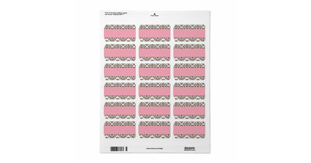 Damask Address Label | Zazzle