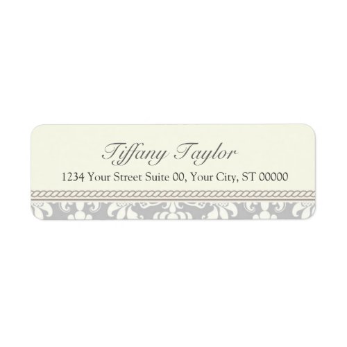 Damask Address Label 34 x 2 14 