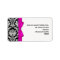 Damask Address Labels with Hot Pink Bow