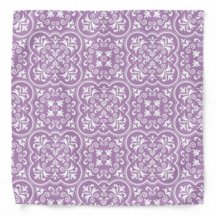 Damask African Violet Exclusive Monochrome Bandana
