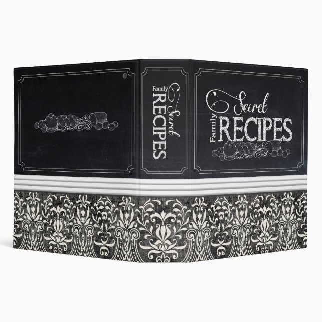 Damask and Chalkboard Recipe Binder (Background)