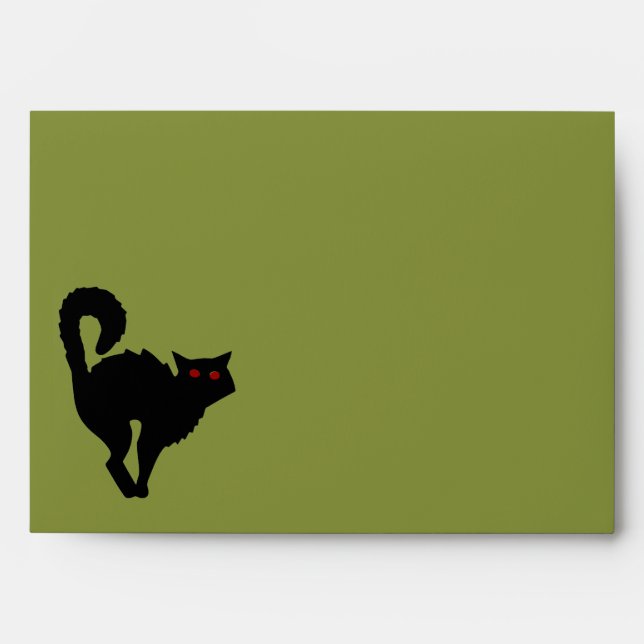 Damask and Green Invitation Envelope (Front)