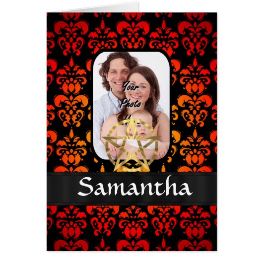 Damask and pentacle cards (Front)