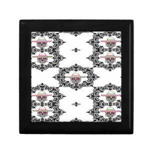 Damask and skull gift box