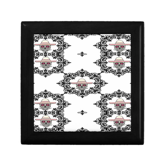Damask and skull gift box (Front)