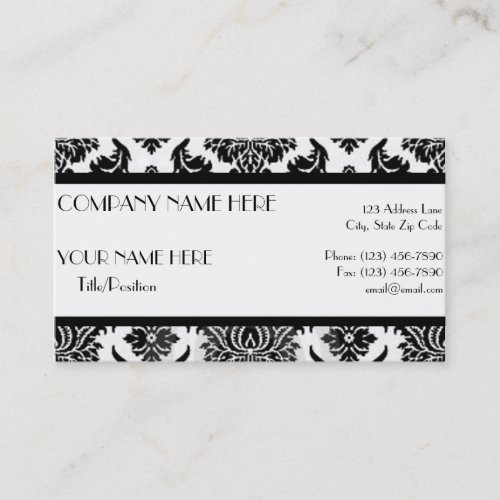 Damask Business Card