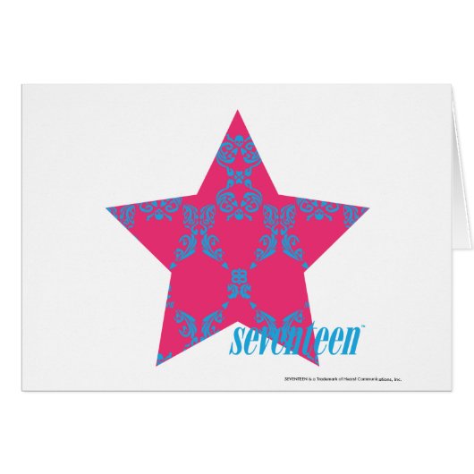 Damask Aqua-Magenta 2 Cards (Front Horizontal)