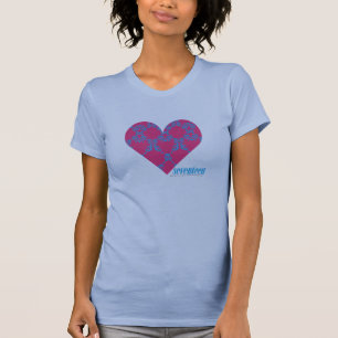 Damask Aqua-Magenta 4 T-Shirt