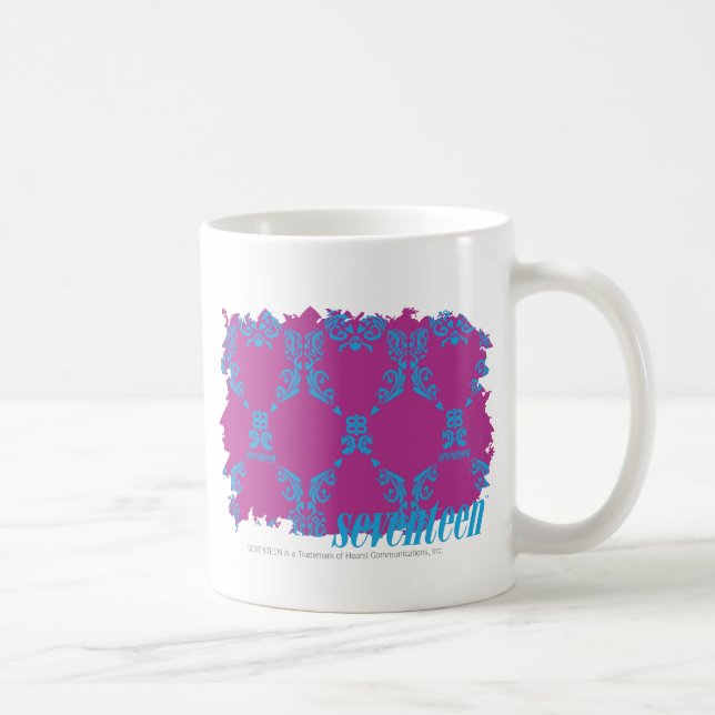 Damask Aqua-Purple 2 Coffee Mug (Right)