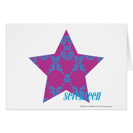 Damask Aqua-Purple 3 Cards (Front Horizontal)