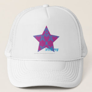 Damask Aqua-Purple 3 Trucker Hat