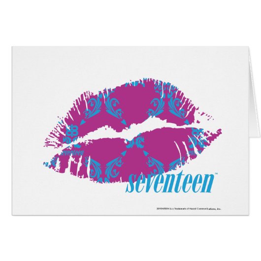 Damask Aqua-Purple Cards (Front Horizontal)