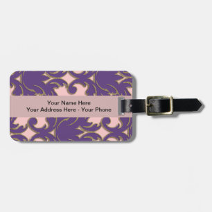 Damask Art Baggage Tags