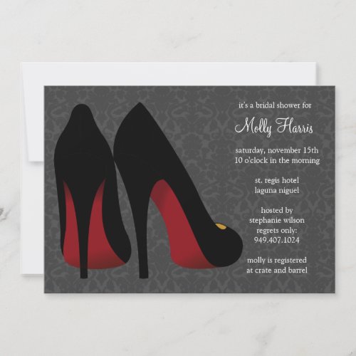 Damask Bachelorette Party Invitation