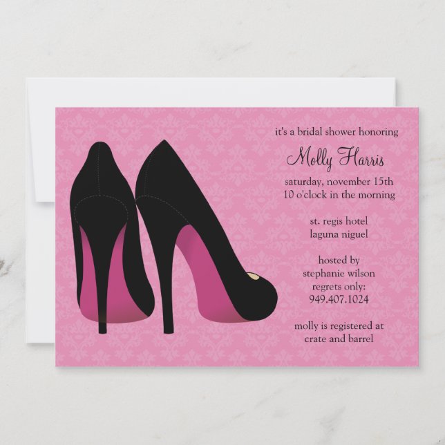 Damask Bachelorette Party Invitation (Front)