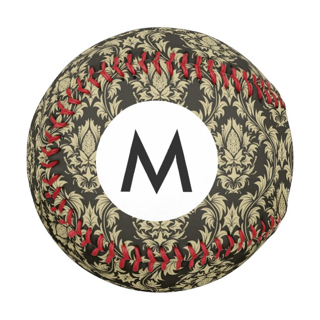 Damask background baseball (Front Left)