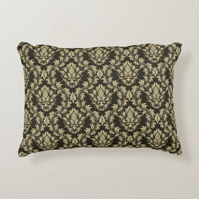 Damask background decorative pillow (Front)