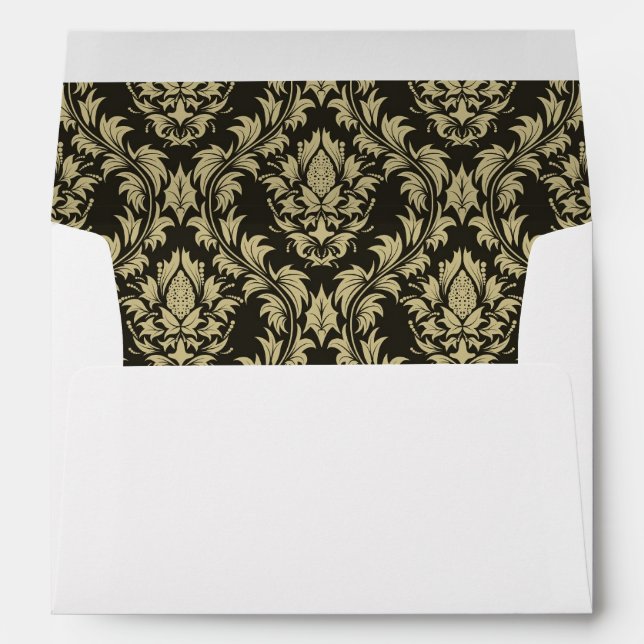 Damask background envelope (Back (Bottom))
