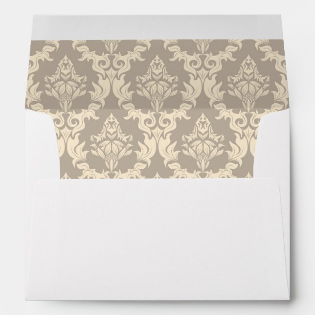 Damask background envelope (Back (Bottom))