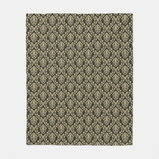 Damask background fleece blanket (Front)