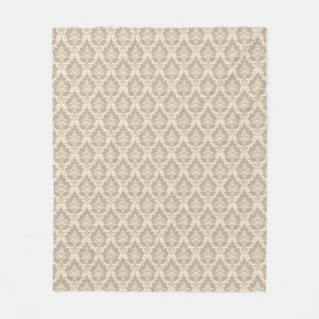 Damask background fleece blanket (Front)