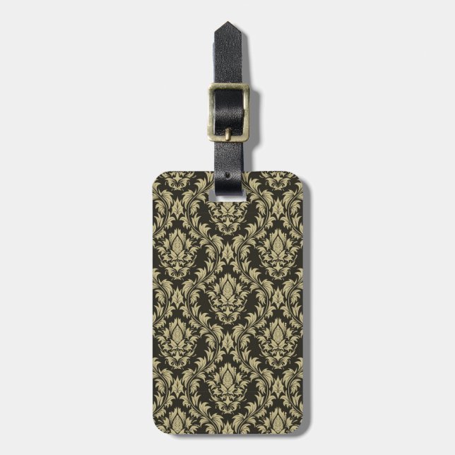 Damask background luggage tag (Front Vertical)