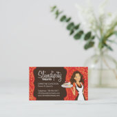 Damask Bakery Business Card (Standing Front)