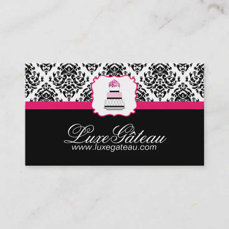 Damask Bakery Business Cards Zazzle