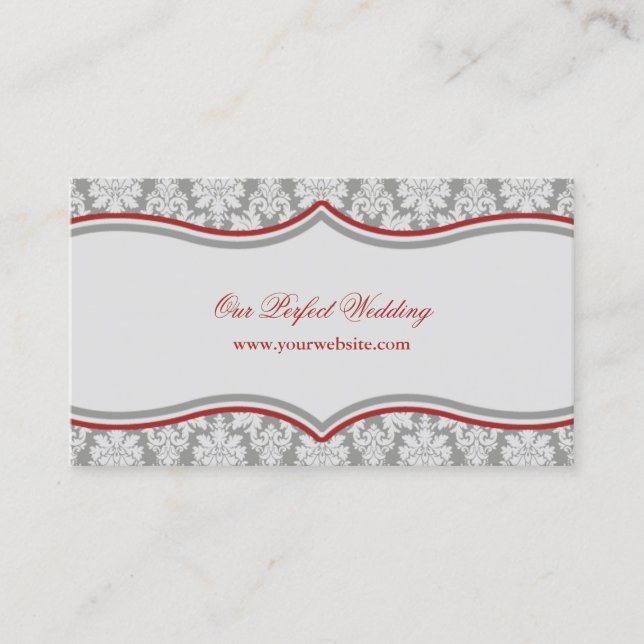 Damask Banner Business Card (Front)