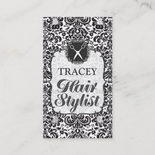 Damask Baroque Hair Stylist Appointment Cards Business Card Templates