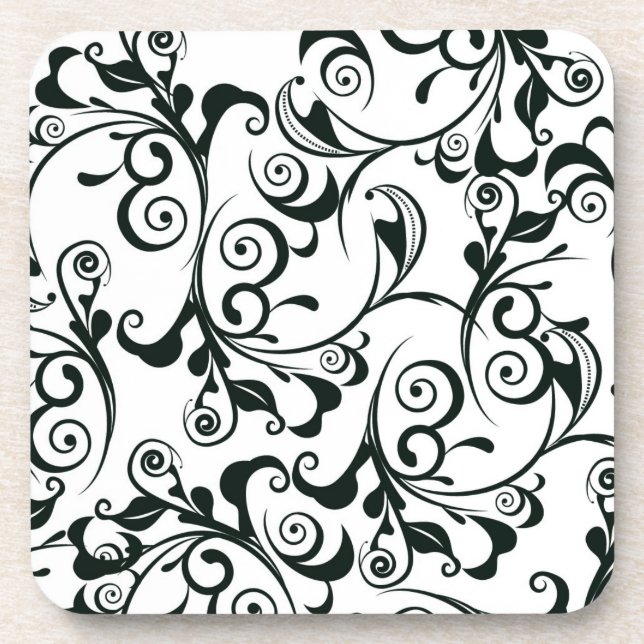 Damask Beverage Coaster (Front)