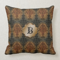 Damask Black and Rust Vintage Victorian