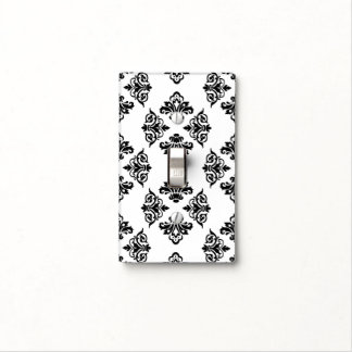 Damask Black and White Lightswitch Cover
