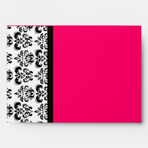 DAMASK black and white pink fuchsia Envelope